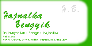 hajnalka bengyik business card